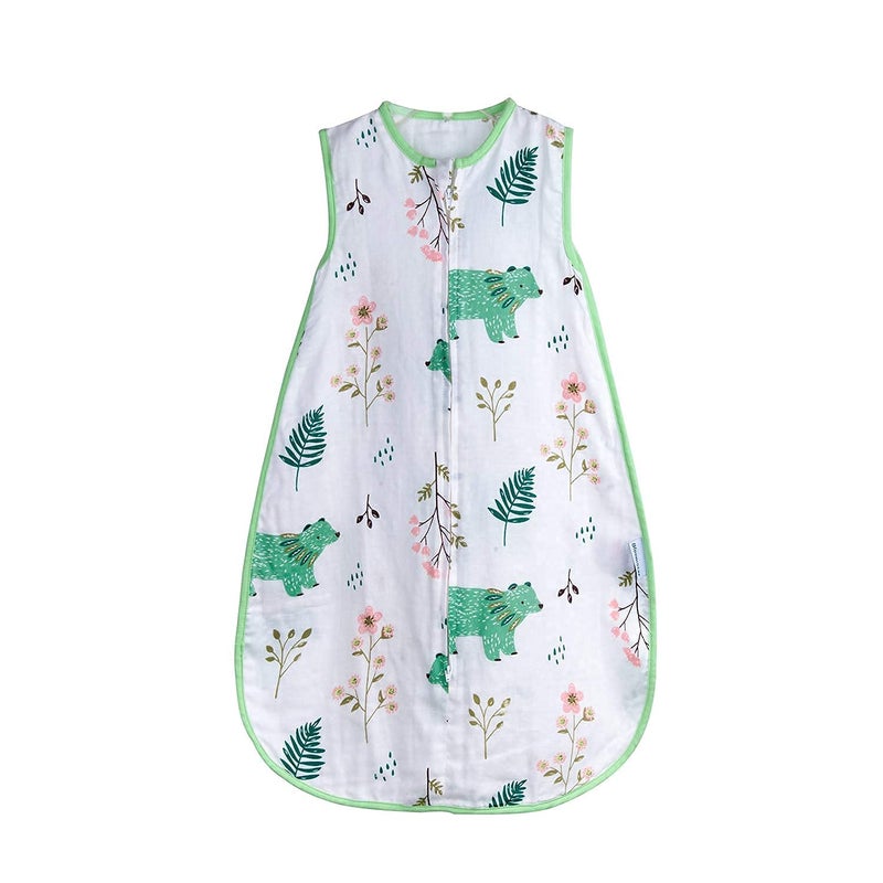 BLOOMSTAR Baby Sleeping Sack Muslin Cotton, Soft Wearable Blanket for Summer, 0.5 Tog Sleeveless Sleep Sack for Newborns (0-3M), 6-12M, 0-12 Months, Lightweight Infant Sleep Bag for Boys & Girls - Image 2